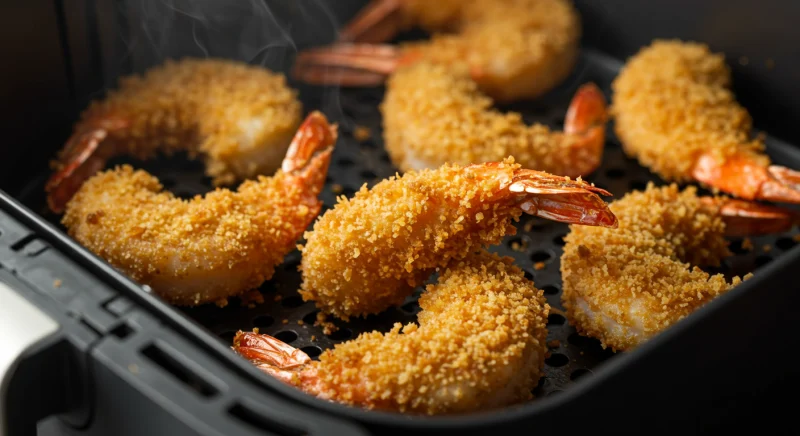 Camarão Empanado na Air Fryer