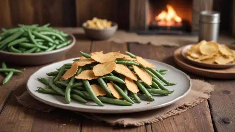Chips de vagem na air fryer