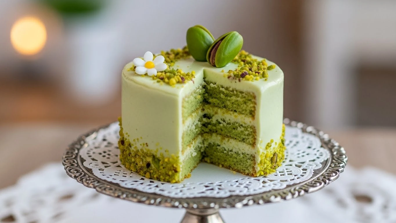 Torta de Pistache na Air Fryer
